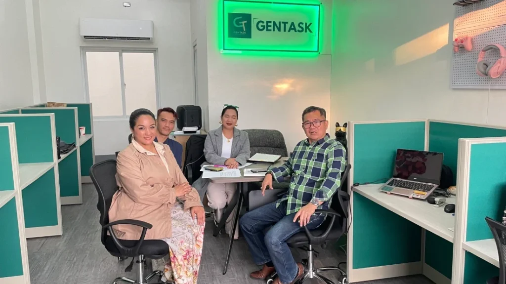 Gentask leadership team meeting at the office